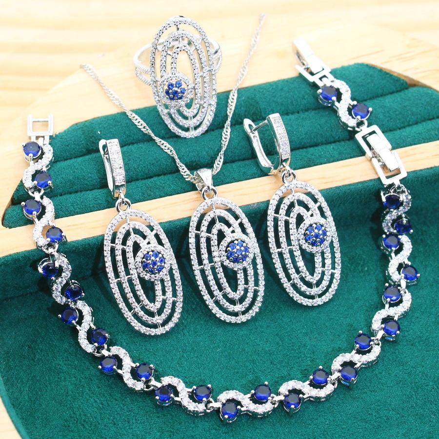 

Ювелирные изделия Европейский и N Light Роскошный Цирконий Браслет Серьги Регулируемое Кольцо Дамский Комплект Ювелирных Изделий