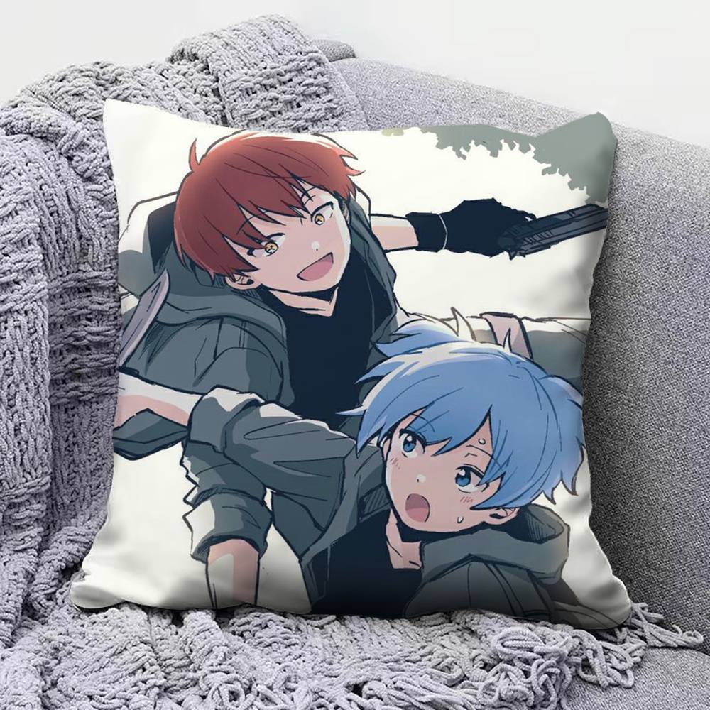 Karma and Nagisa Assassination Classroom Koro Sensei Home Sofa Cushion Covers and Aecorative Custom Pillow Covers