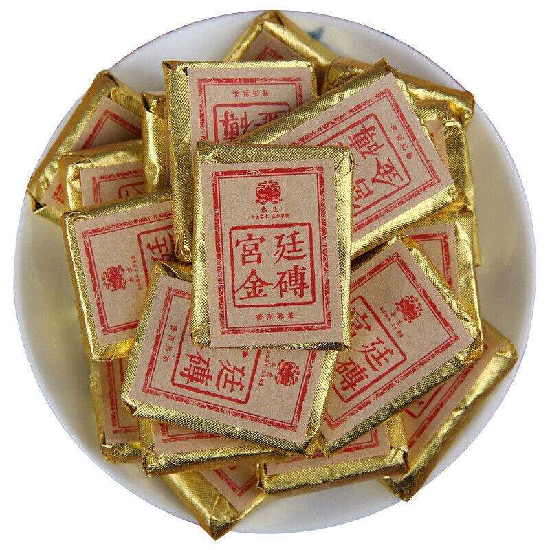 500g Yunnan Pu'er Palace Altın Tuğla Pu'er Çayı Jujube Kokulu Olgun Çay