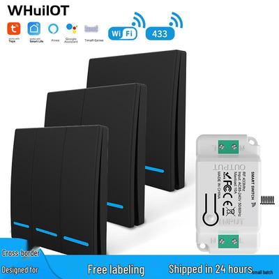 Graffiti Smart WiFi+RF433 Remote Control Switch, Alexa-Compatible On-Off Device.