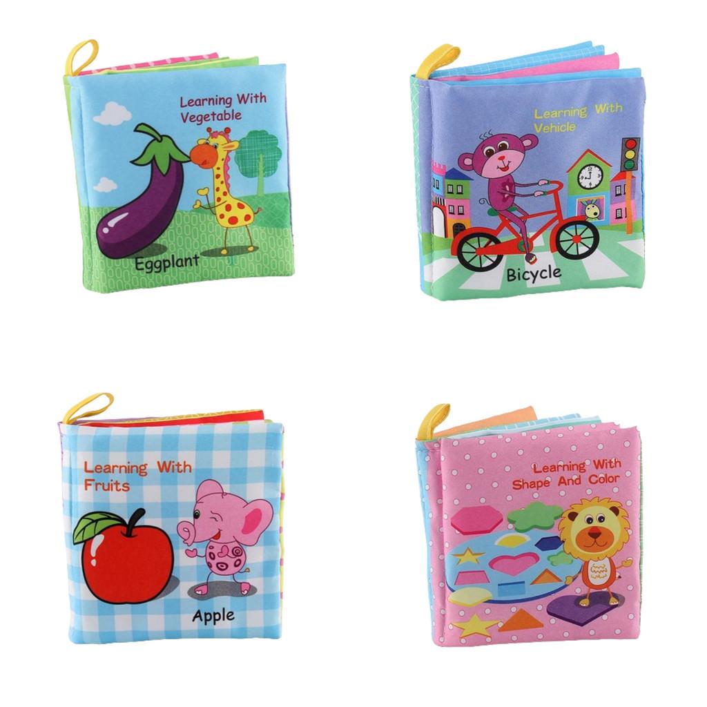 2017 Baby Cloth Book Early Education Toy English Cognitive Handheld Book Tear-resistant With Rustling Paper Bb Call