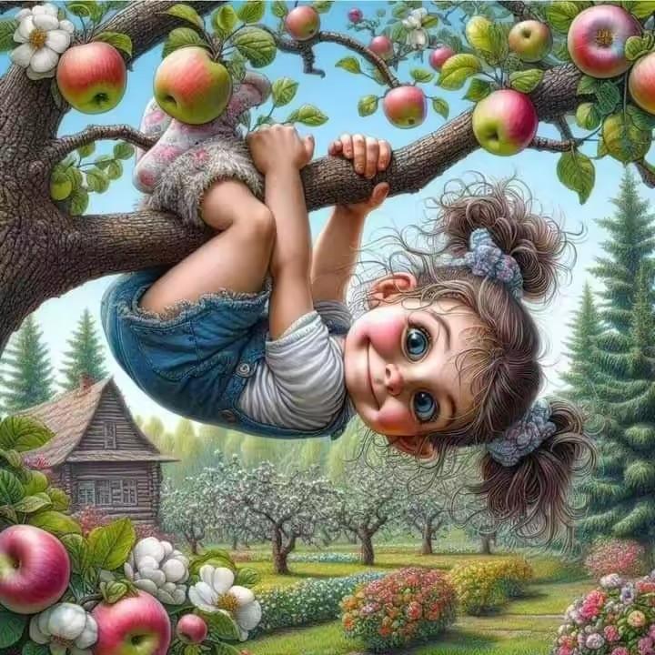 

Алмазная живопись Искусство 5D DIY Непослушная Милая Маленькая Девочка с Кошкой Алмазная Мозаика Яблоня 5D Стразы Вышивка крестом Домашний декор Full Round 25x25CM