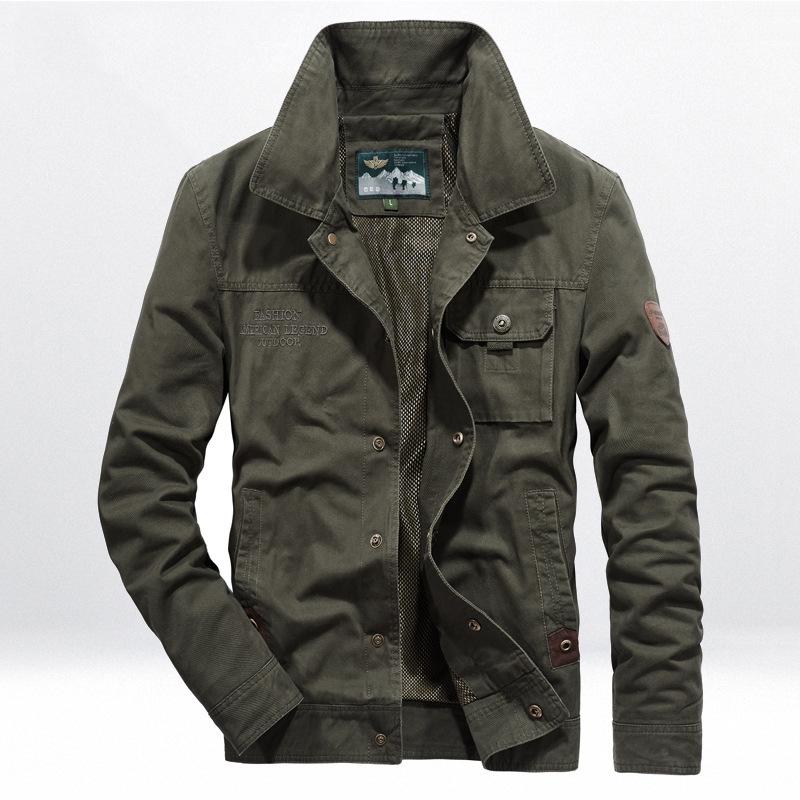 

Весенняя мужская куртка с отворотами, стираная, большого размера, ветрозащитная, повседневная куртка 4XL армия зеленый