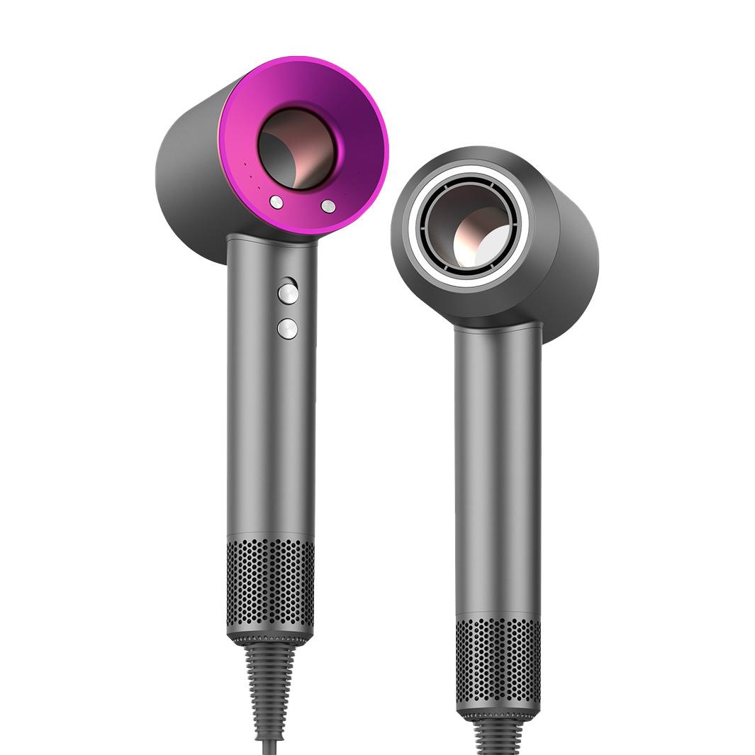 

Бытовой уход за волосами, высокоскоростной фен для волос, мощный фен с отрицательными ионами, интеллектуальный контроль температуры, большой воздушный фен серый