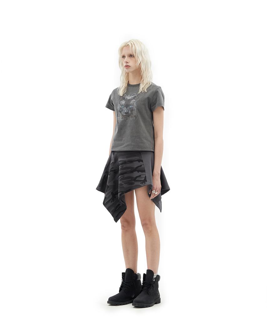 Depeugameoncheu Cat Ava T-Shirts [Charcoal]