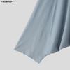 INCERUN Vintage Men Elastic Waist Gothic Striped Casual Baggy Drop-crotch Pants