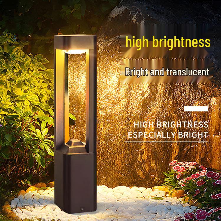 Solar-Powered Aluminum Minimalist Garden Light for Lawn, Villa, and Courtyard Lighting