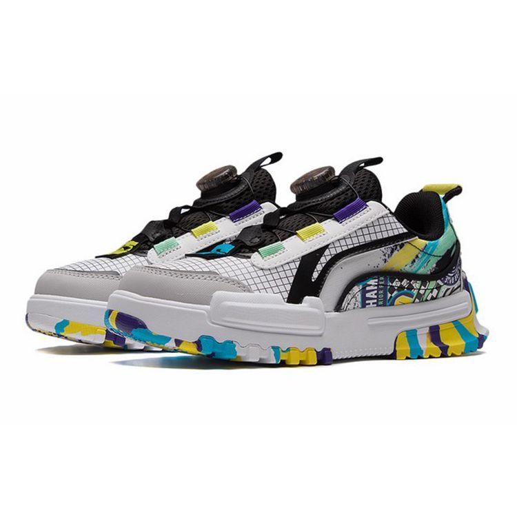 Li Ning Journey 2.0 Low Sports Casual Shoes Kids Sneakers White Black Camouflage YKCS108-13