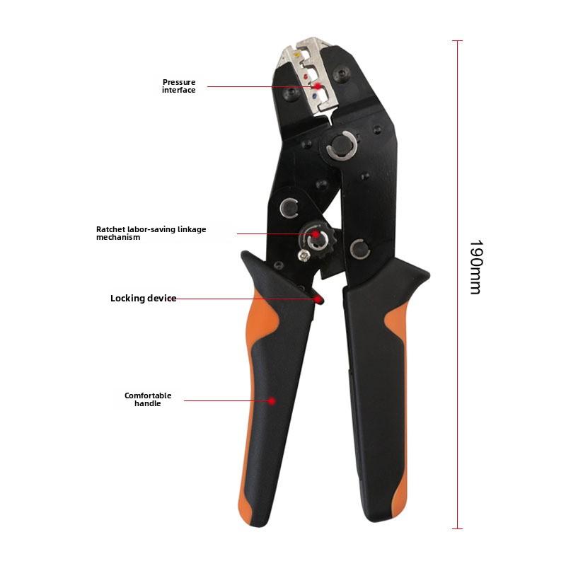 SN-02C Wire Crimping Tool Kit AWG 23-13 for Insulated Ring Spade Terminals Cable Lugs Tubular Crimper