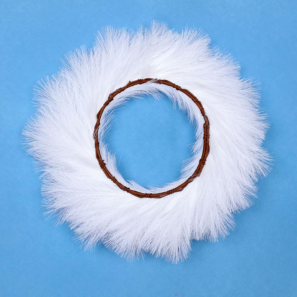 Artificial Pampas Grass Wreath Simulated Reed Wreath Faux Pampas Grass Wreath Decor for Home Living