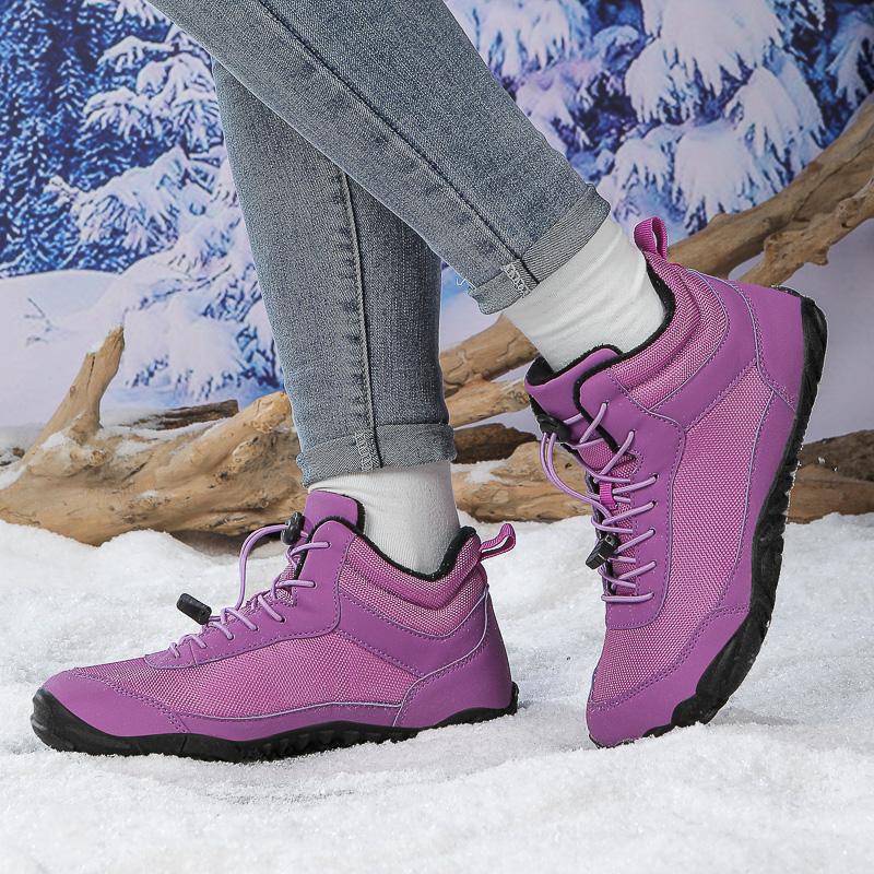 Warm Snow Boots Fashion High-top Winter Walking Shoes Men Women Plush Warm Cotton Shoes Non-slip Outdoor Hiking Sneakers