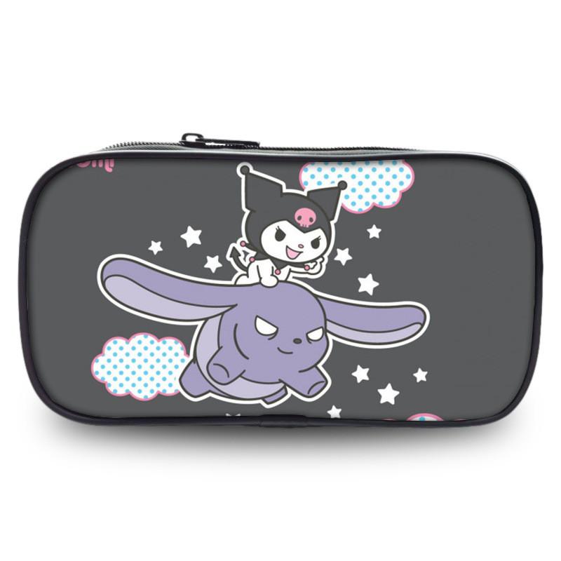 Cute Kuromi Pencil Case Sanrio Student Large Capacity Stationery Storage Bag