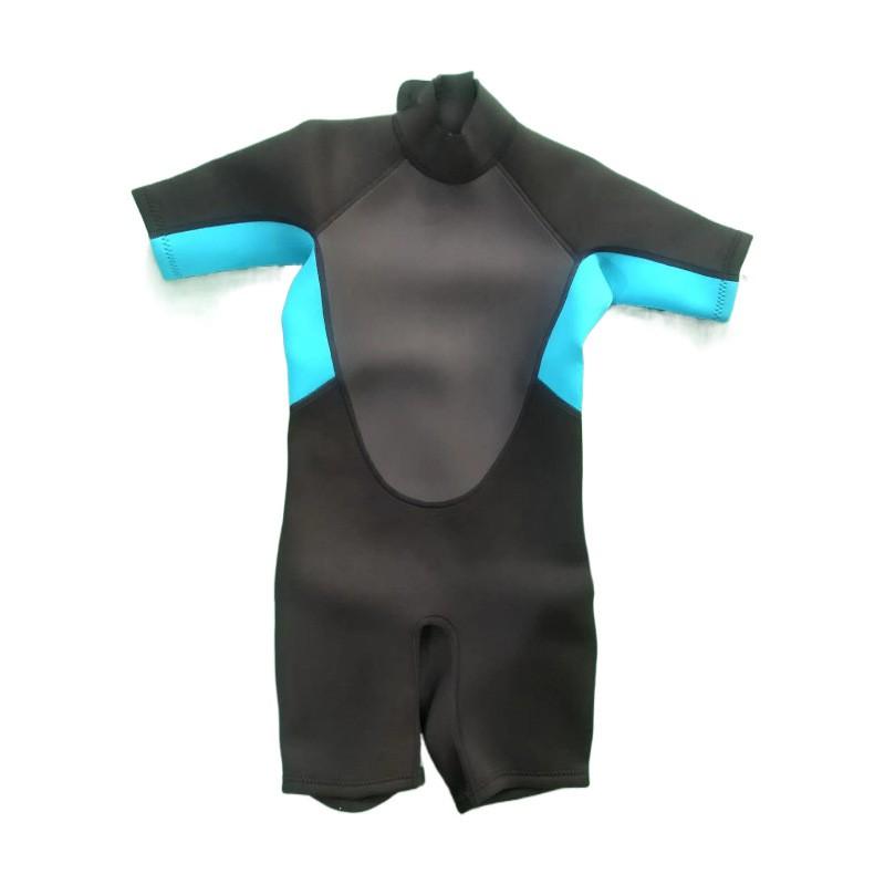 Kids 3mm Neoprene Full Body Short Sleeve Wetsuit Snorkeling Swimming Surfing UV Protection