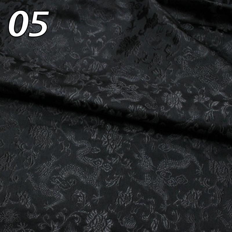 Chinese Traditional Embroidered Silk Brocade Dragon Pattern Fabric Tang Suit Hanfu Cheongsam Kid Wear Pillow Decoration Handmade