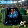 Custom Name FC Porto Emblem Design. Flannel Blanket, Use for Birthday/Holiday Gift, Soft Blanket for Sofa/Bed/Camping/Office, Home Decor