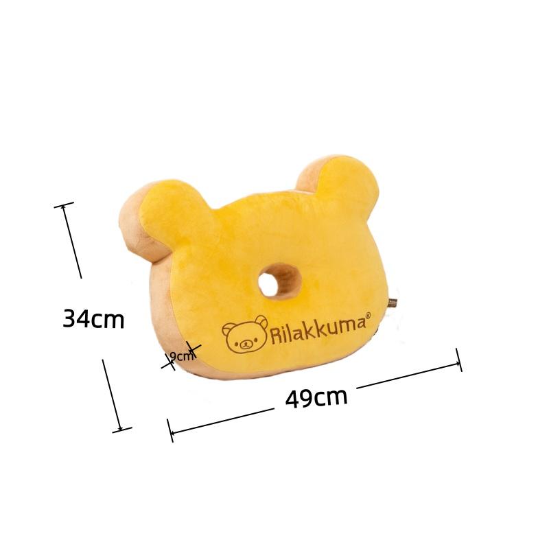 Rilakkuma Series Plush Seat Cushion Waist Support Neck Pillow Kawaii Home Decor Toys Accompany Sleep Toy For Girls Birthday Gift