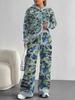 Outdoor Camouflage Style European and American Autumn/winter Casual Long-sleeve Set, Women's Hooded Sweatshirt and Long Pants Two-piece Set