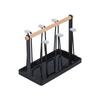 Glasses Drainer Tea Cup Holder Stand Drying Rack Coffee Mug Tumbler Organizer Wood Handle Kitchen Counter Storage Metal Iron