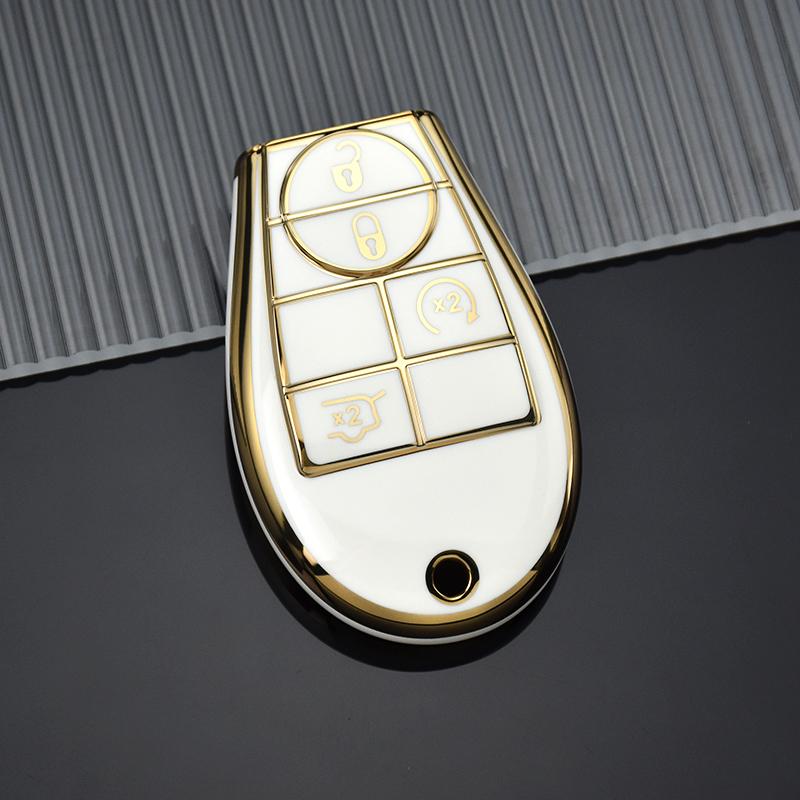 Shell Fob Holder For Jeep Grand Cherokee For Dodge Caravan For Chrysler Grand Voyager 300 C Tpu Car Key Holder Cover Protector