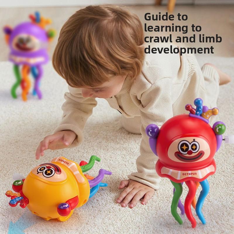 Spring-loaded Chain-powered Dancing Clown Octopus Twisting Cartoon Fun Creative Stress-relieving Toy