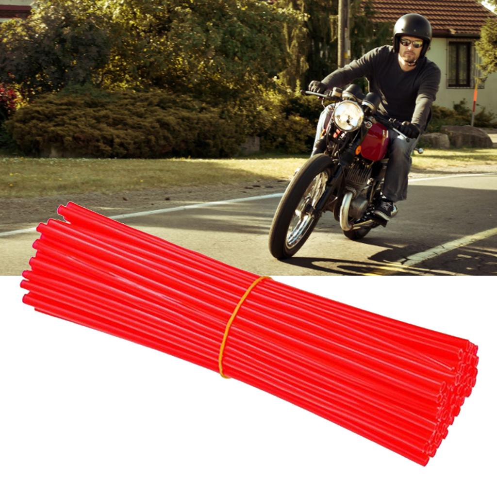72pcs Bicycle Spoke Skins Decorative Cool Universal Spoke Wrap Cover for Mountain Dirt Kids Bike