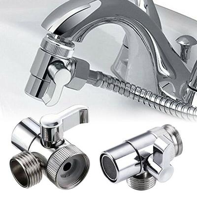 Premium Alloy Shower Diverter Valve for Kitchen or Bathroom Sink Faucet Mental Adapter Single Handle Polished Chrome