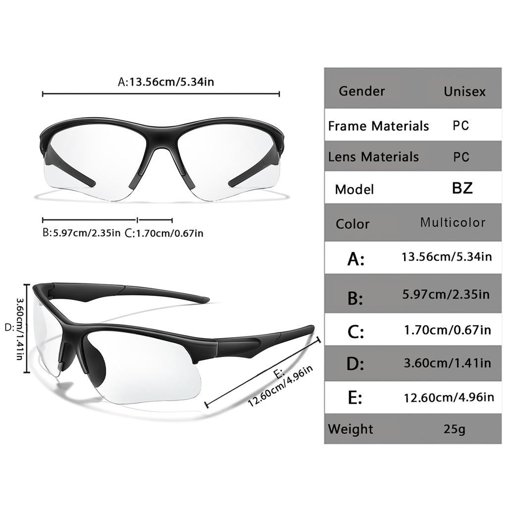 Fashion Photochromic Fishing Sunglasses Men Women Outdoor Mtb Bicycle Cycling Runnging Eyewear Sports Bike Windproof Goggles