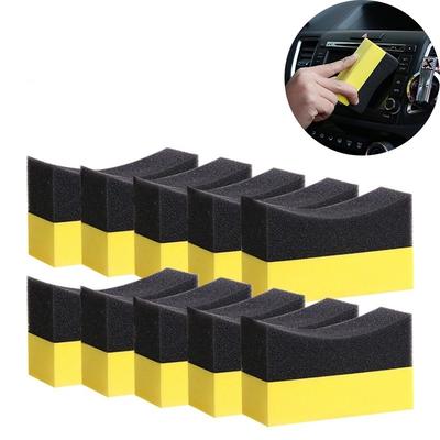 1PCS Car Wheel Cleaning Sponge Heavy Duty Water Suction Pad Wax Buffing Tool Non-Scratch Tire Polishing Sponge for Alloy Rims