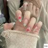 Polka Dot French Light Luxury Wearable Nail Tips - High-End Cute Whitening Nail Art Stickers