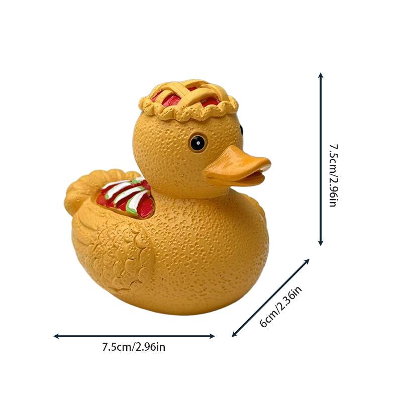 Weihnachtsdekoration Lebkuchen Süßigkeiten Ente Statue Niedliche Fruchtente Figur Kreatives Heim Schreibtisch Ornament Weihnachtsgeschenke