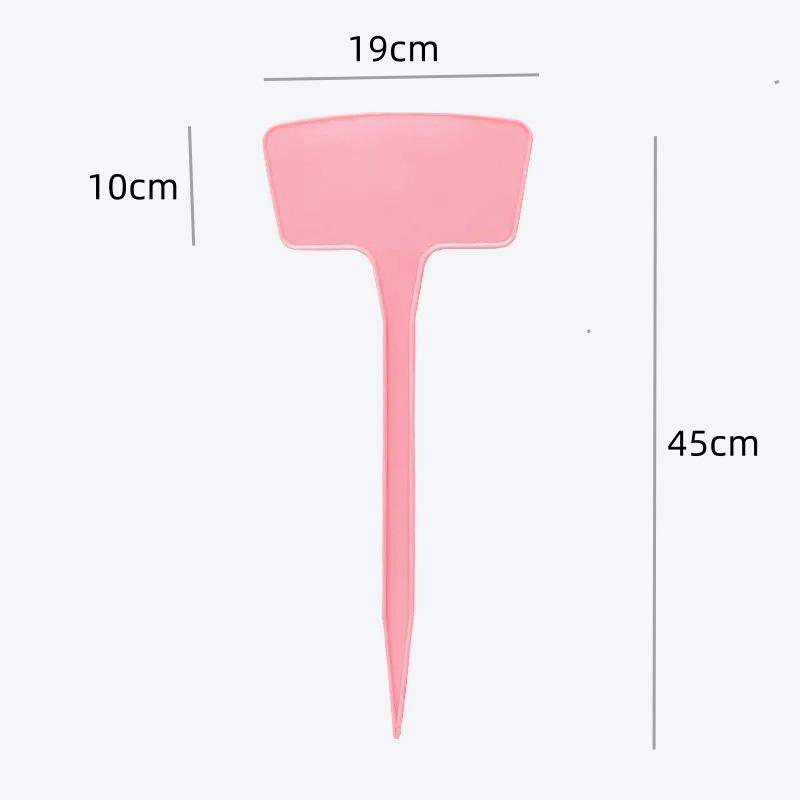 Large Thickened Plastic Ground Stake with Fan-shaped Marking Label for Gardening