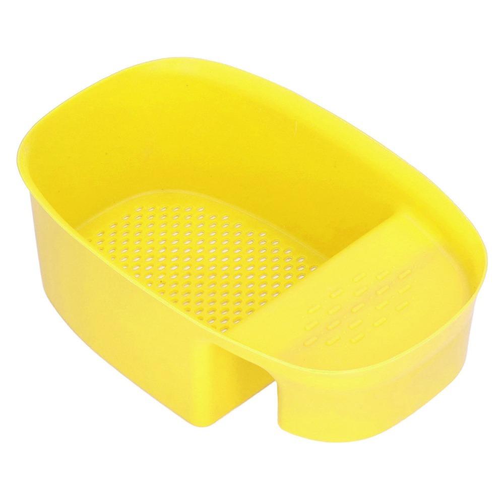 Plastic Sink Drain Basket Saddle Shape Hanging Hook Kitchen Strainer Basket Drain Holes Trays Wet and Dry Separation