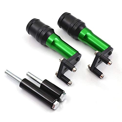 LEDISHUN Engine Guard/Slider for Kawasaki Ninja 250, Ninja 400, and Z400 (2018-2022) (Green)