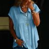 Women Casual Button Down Shirt Short Sleeve Loose Fit Blouse Lightweight Summer Top with Collar and Front Button Closure