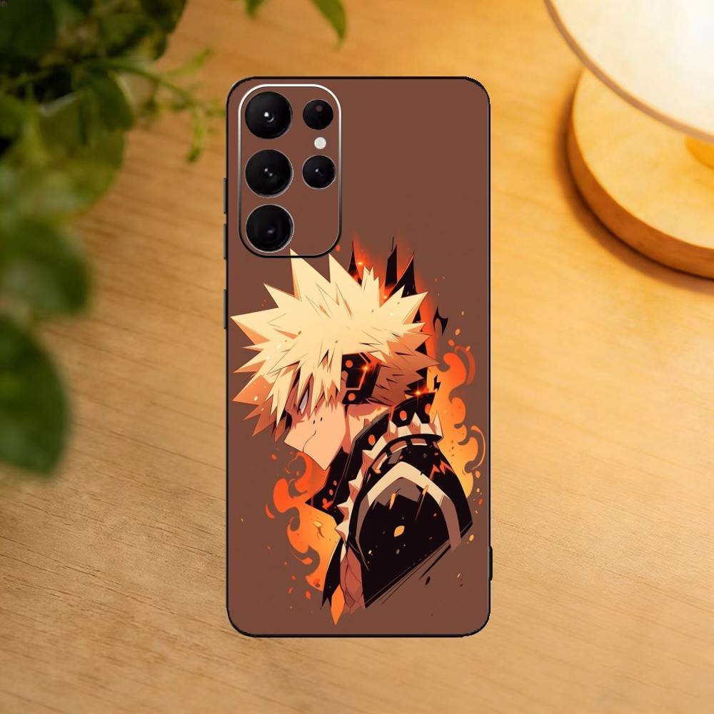 bakugo A-Anime K-Katsuki phone Case For Samsung S25,24,21,22,23,30,Ultra,20,Plus,Fe,Lite,Note Soft Black Cover