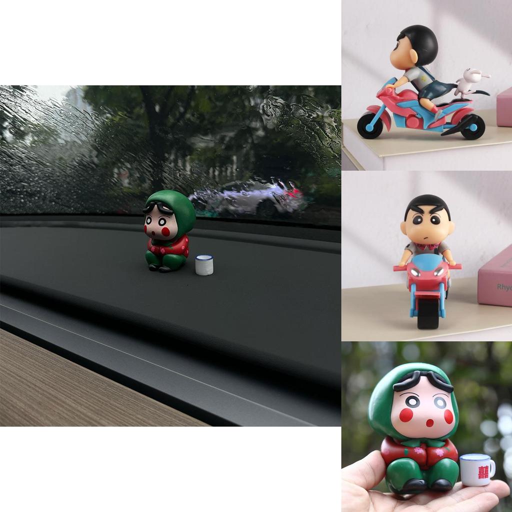 Creative Pvc Motorcycle Shinnosuke Figure Cute Quirky Desktop Decoration Gift Idea