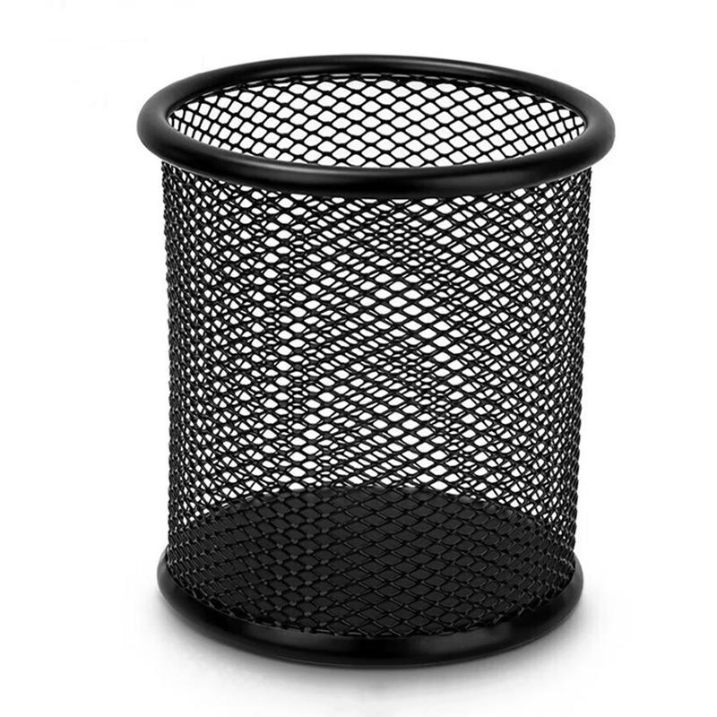 

Metal Hollow Round Pen Holder for Student and Office Desk Storage