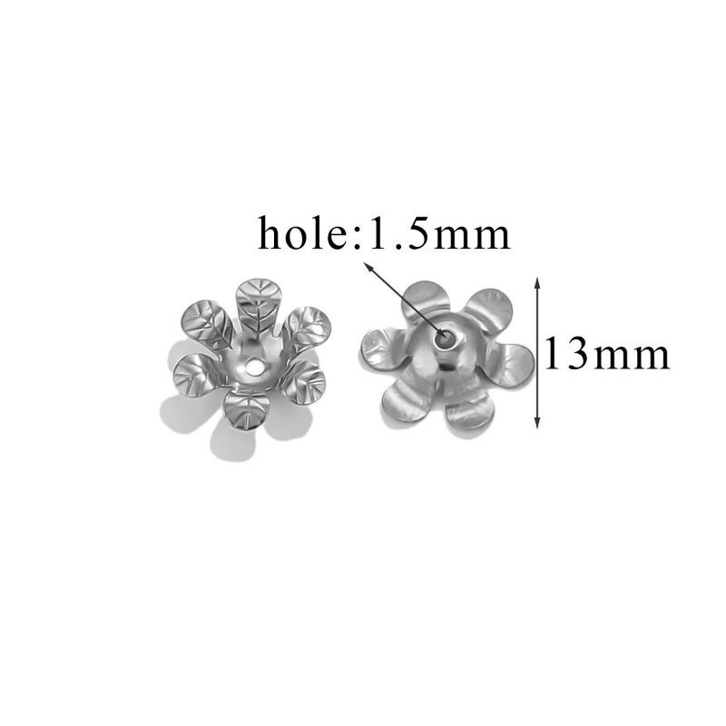 Stainless Steel Petal Bead Caps, Bead Caps with 18k Vacuum Plating, Diy Necklace Bracelet Jewelry