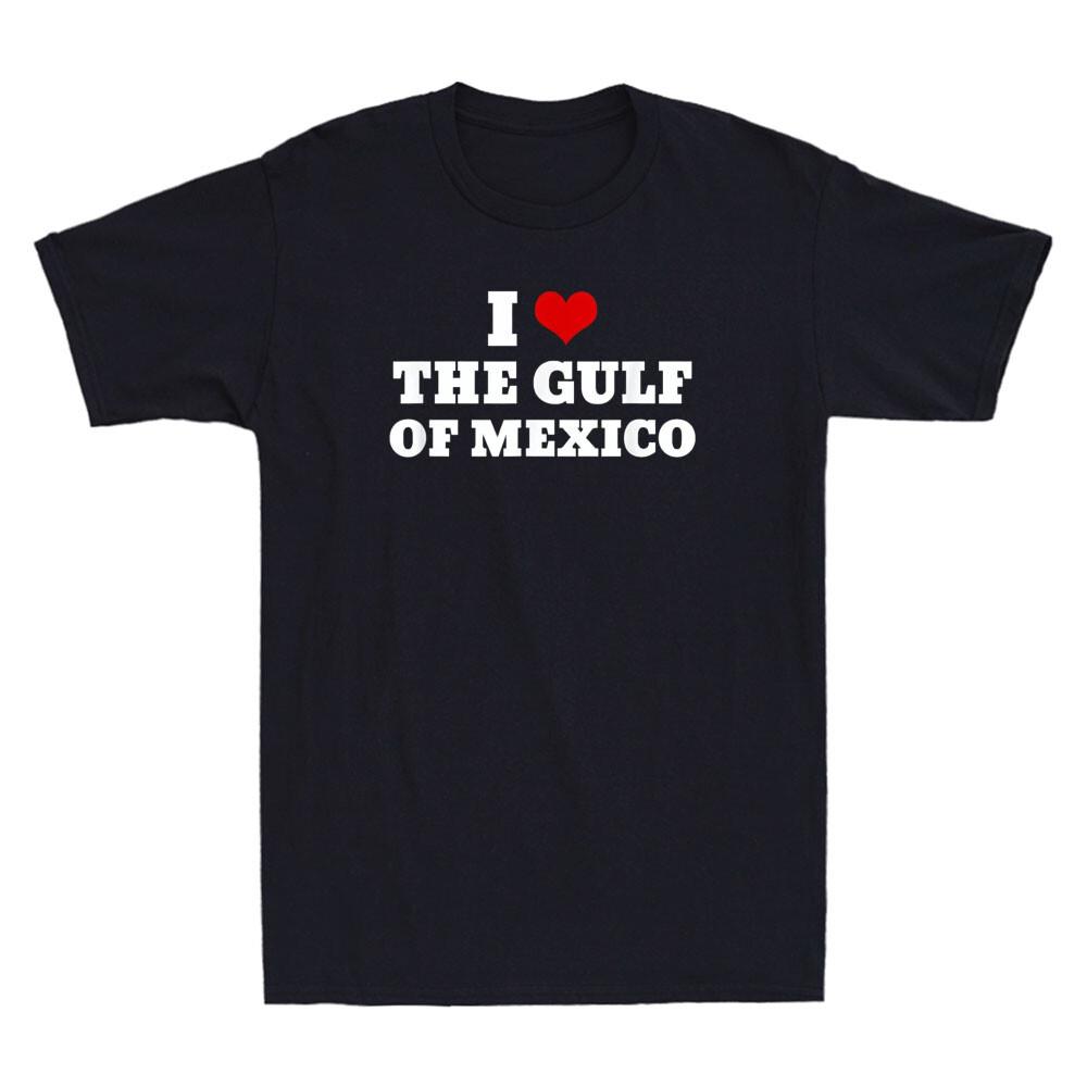 I Love The Gulf Of Mexico USA Funny Red Heart Graphic Men s Short Sleeve T-Shirt XXXXL