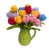 Færdige piberensere Tulipaner Håndlavede Kunstige Blomster Håndværk Gaver til Kvinder Mor Kone på Mors Dag Valentinsdag Fødselsdag