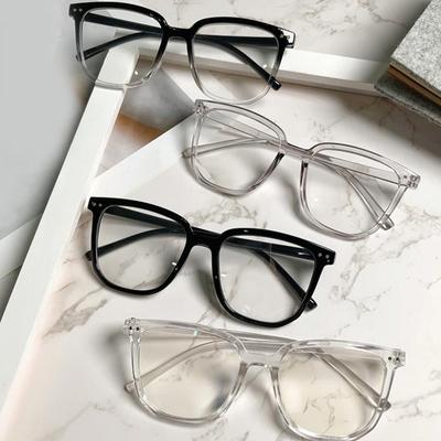 Fashion Anti-Blue Light Eyeglasses Man Women Oversized Square Glasses Frame Computer Spectacles