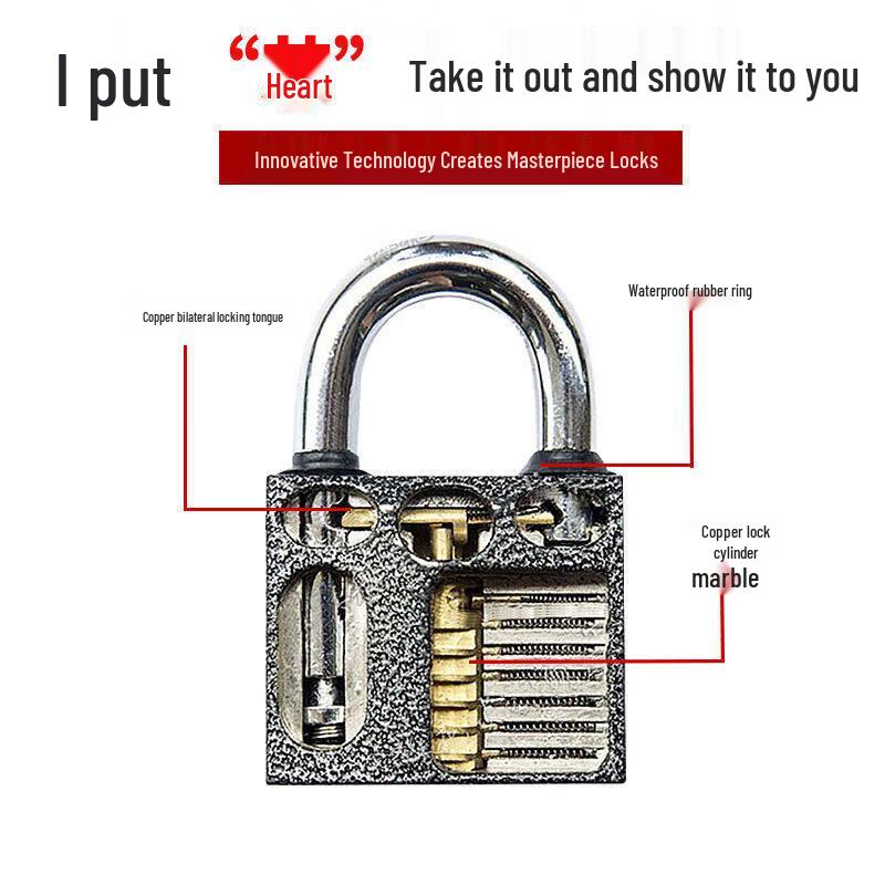 BLOSSOM 63mm Long Shackle Copper Core Padlock