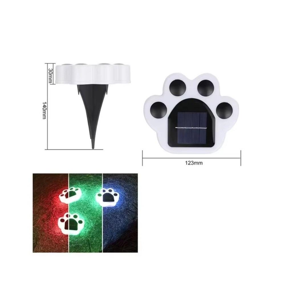Cartoon Solar Light Bear Paw Print Lawn Light Outdoor LED Solar Light  LED Street Path Decoration