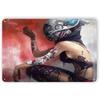 Decorative Metal Tin Sign, Anime Fitness Girl, 20x30 cm