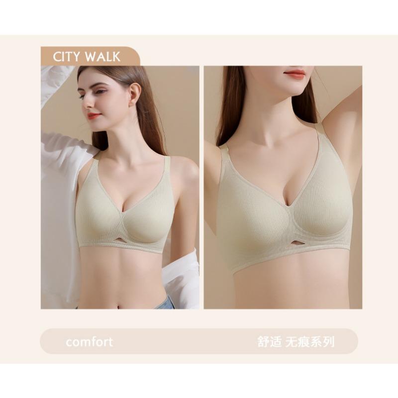 Plus Size Women S Seamless Hollow Out Jelly Cup Support Bra