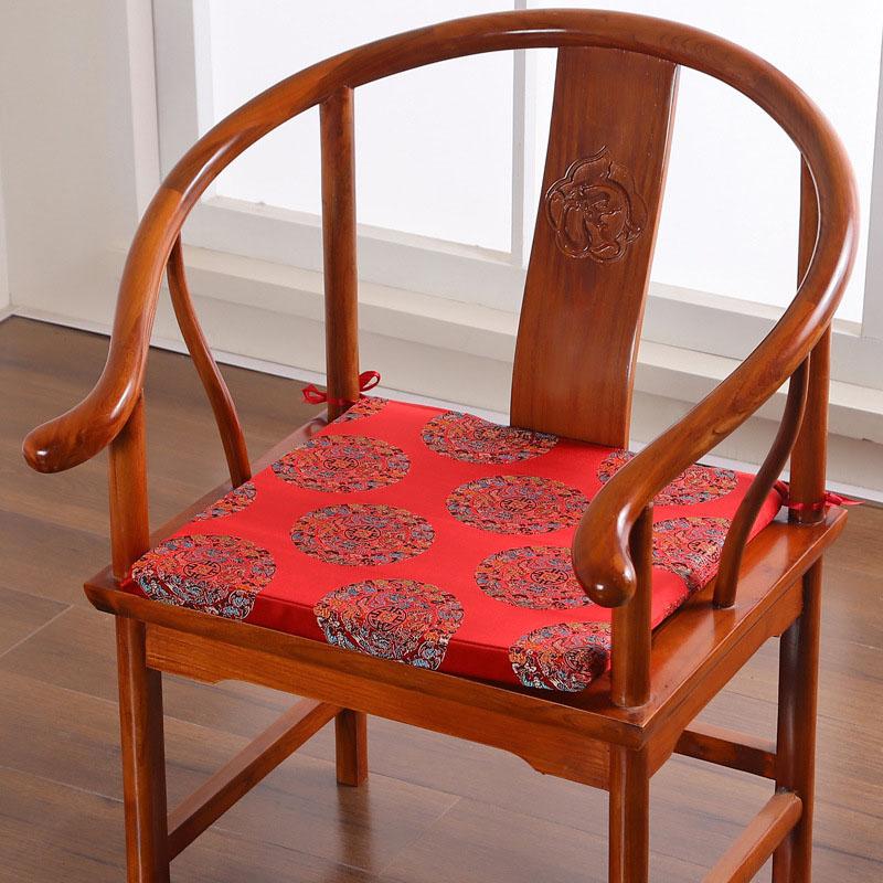 Mahogany Furniture Cushion Chinese Classical Solid Wood Home Dining Chair Cushion Taishi Chair Seat Pad Removable and Washable