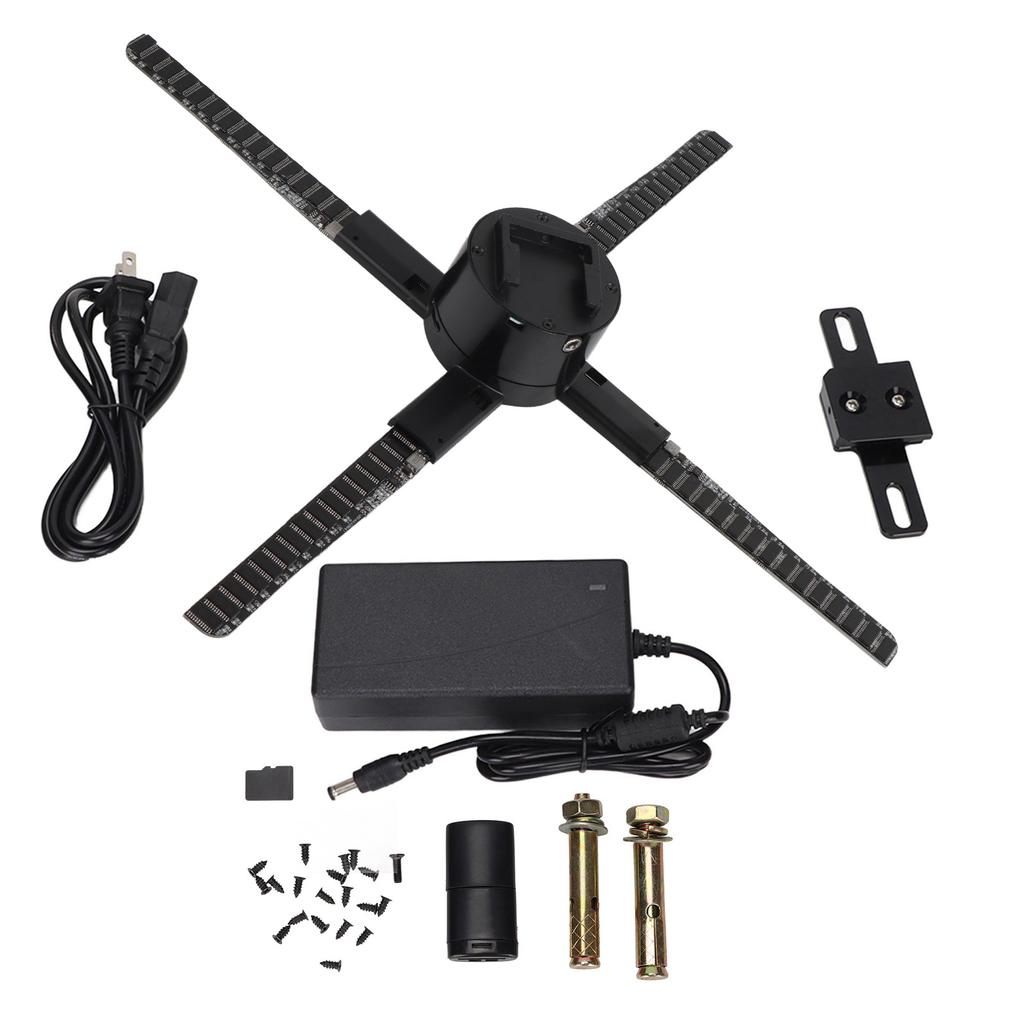 G45 3D Hologram Fan Display Projector 45cm 30W 4 Blades 3D Advertising Machine with 510 LED Beads