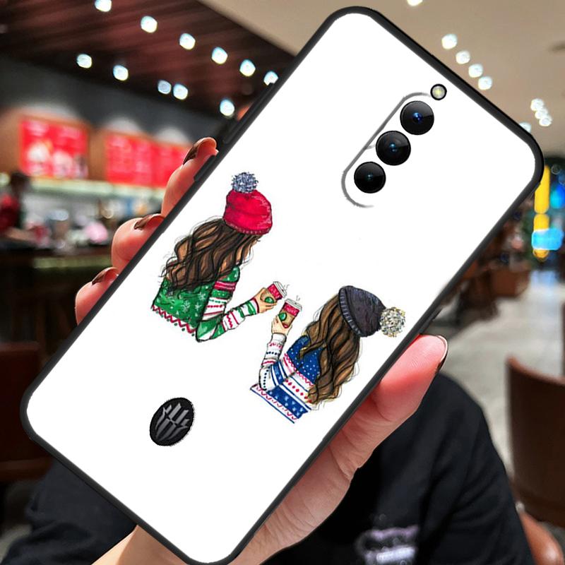 Best Friends BFF Matching Case For ZTE Nubia Red Magic 10 Air 7 6S 7S Pro Red Magic 11 10 9 8 8S 9S 10S Pro Plus Cover