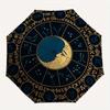 Celestial Moon Phase Astrology Chart Wall ArtUmbrella, Portable 3-Fold Compact Umbrella for Men & Women Gift