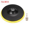 1 XBacking Pad 1 X Drill Adapter 3-7 Inch Backing Pad Polishing Plate With 10 14mm Thread Adapter For Rotary Tool